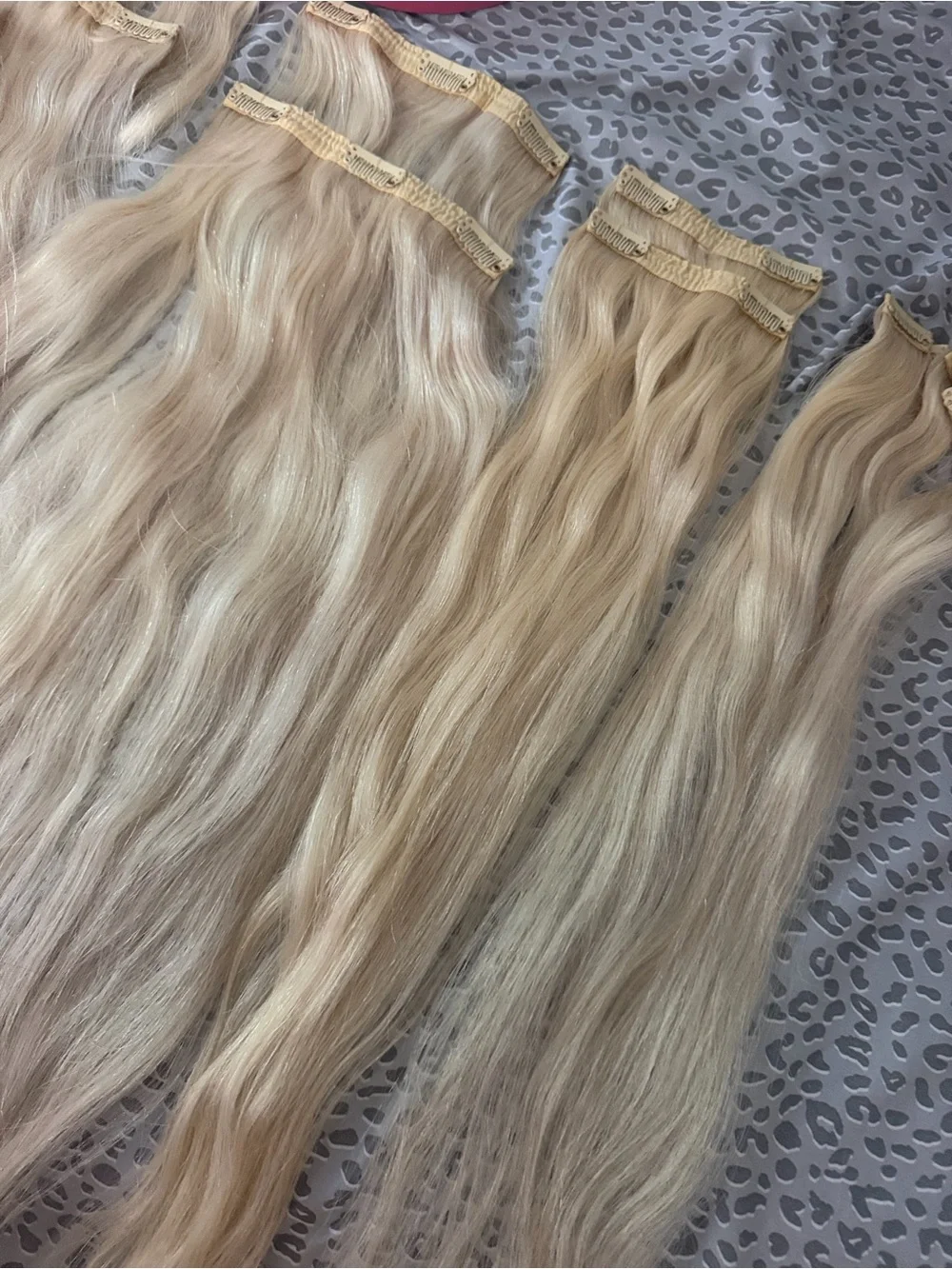 Long Wavy Blonde Clip-In Hair Extensions - Natural Blonde